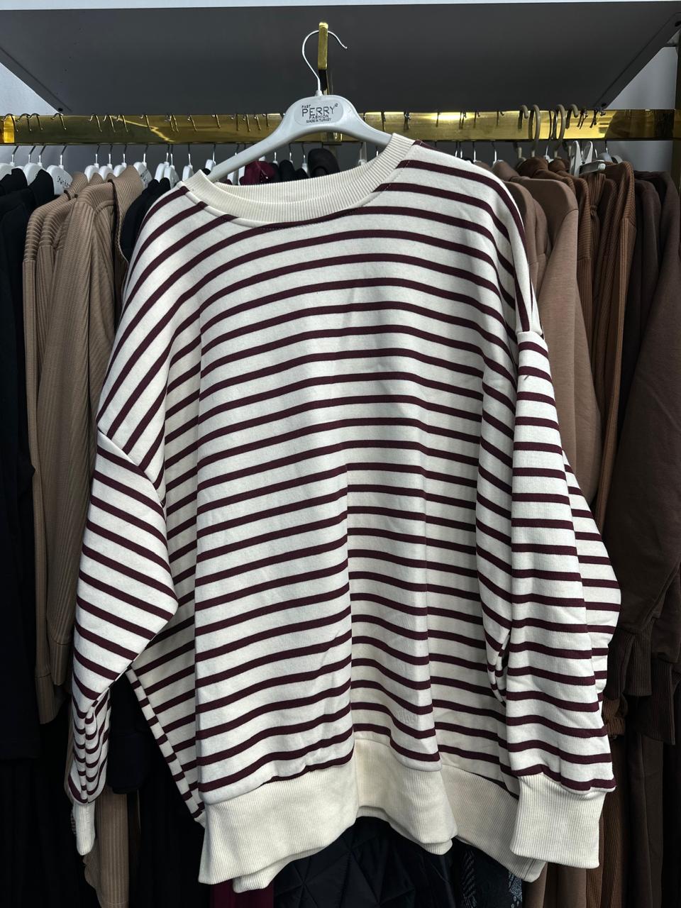 stripped top burgundy