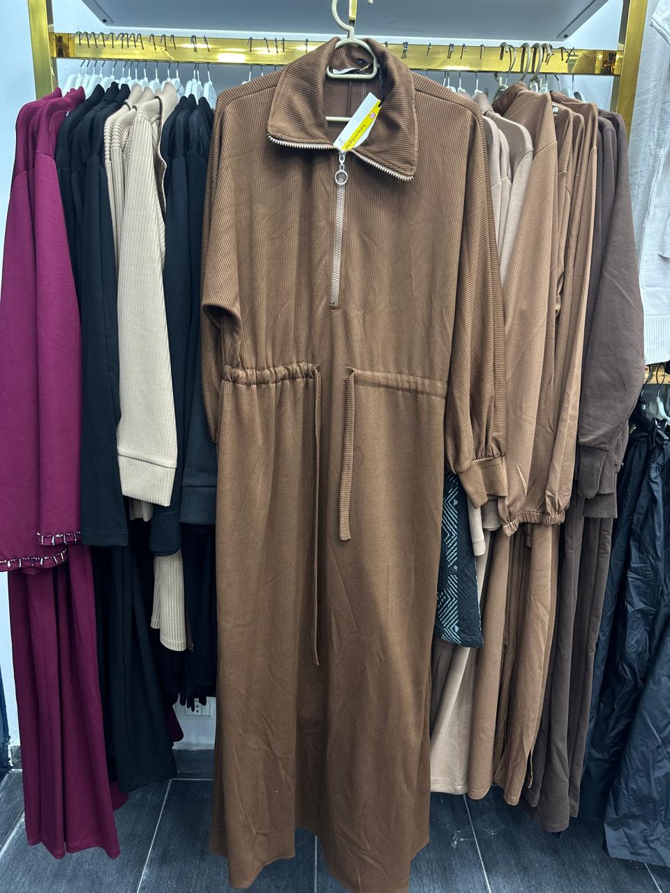 brown autumn dress