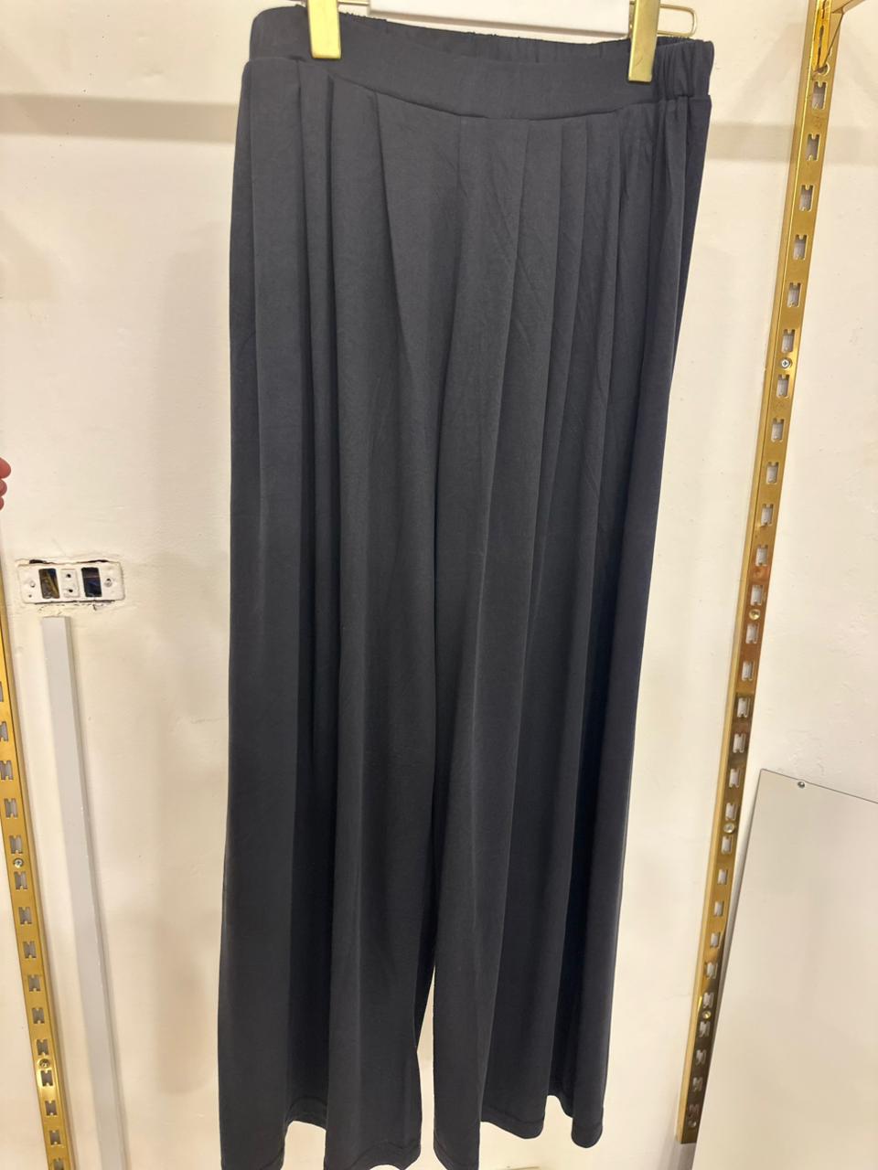 Wide-leg cotton pant