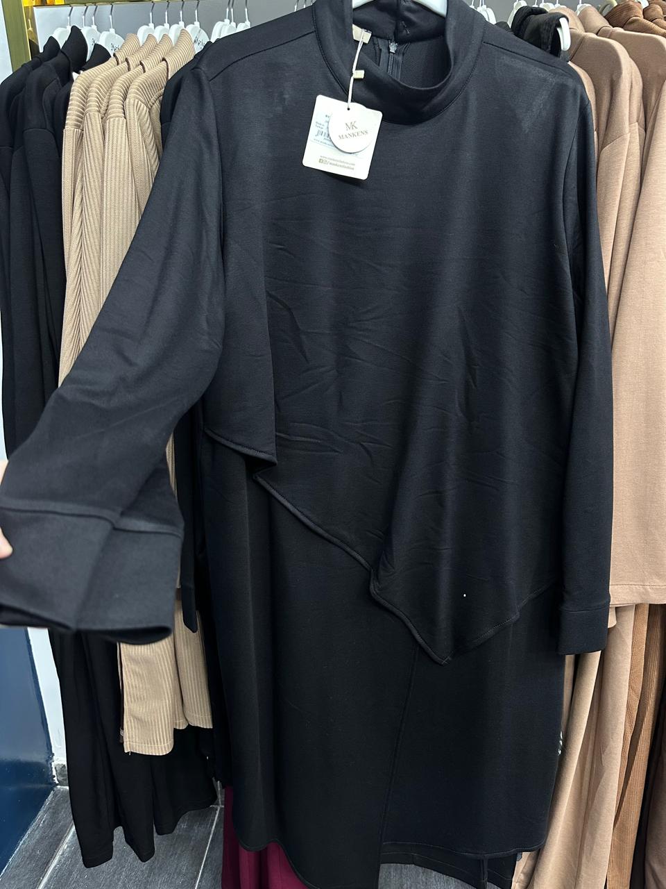 plus size black short set