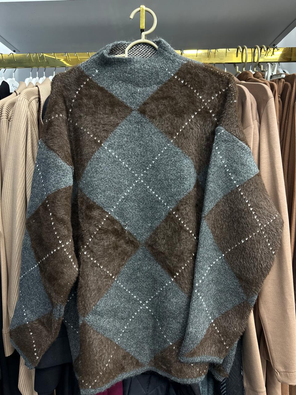 brown wool top