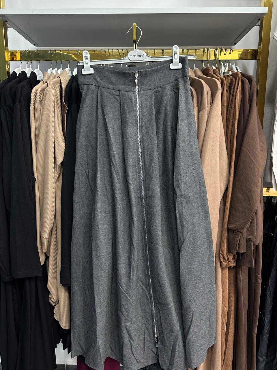 grey classic skirt