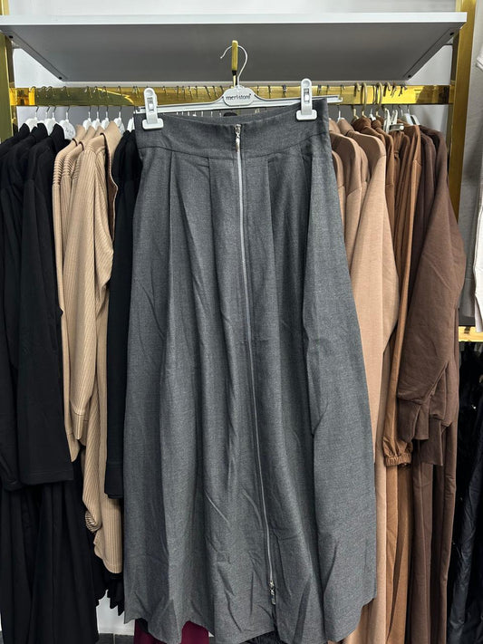 grey classic skirt