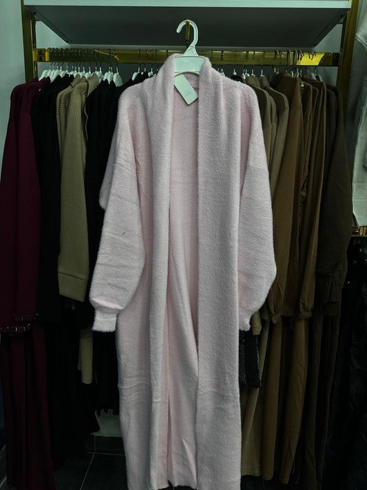 long sleeve winter cardigan pink