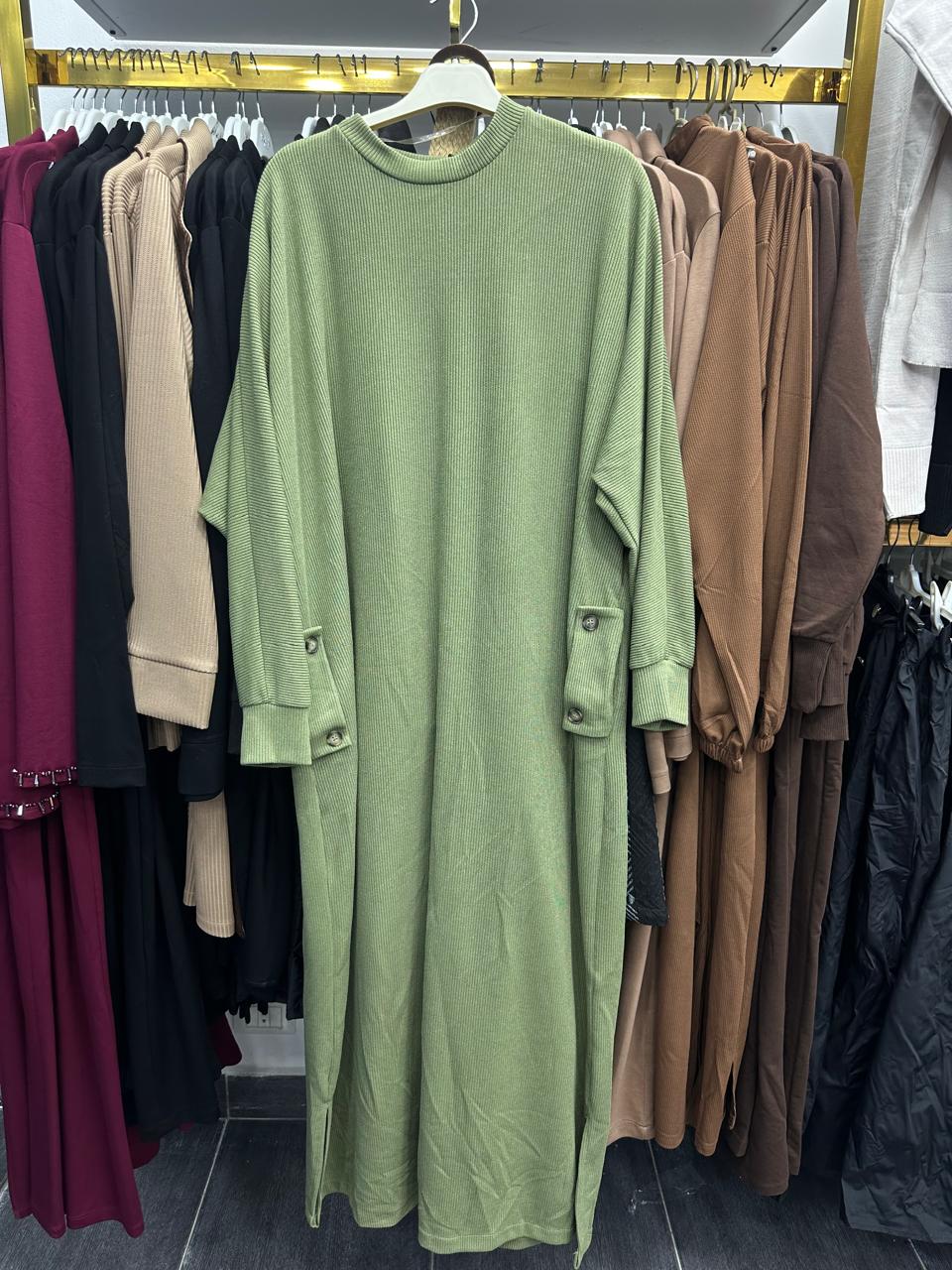 olive autumn dress