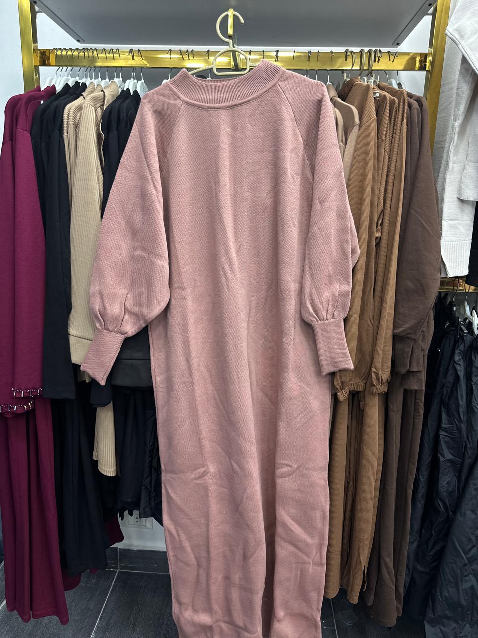 rose wool dress