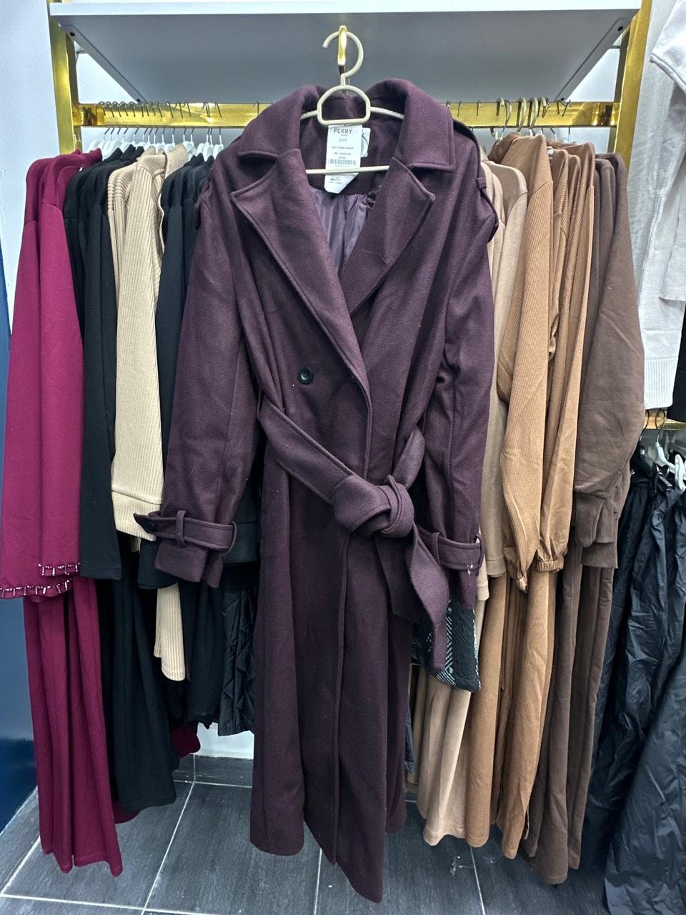 oversize purple coat