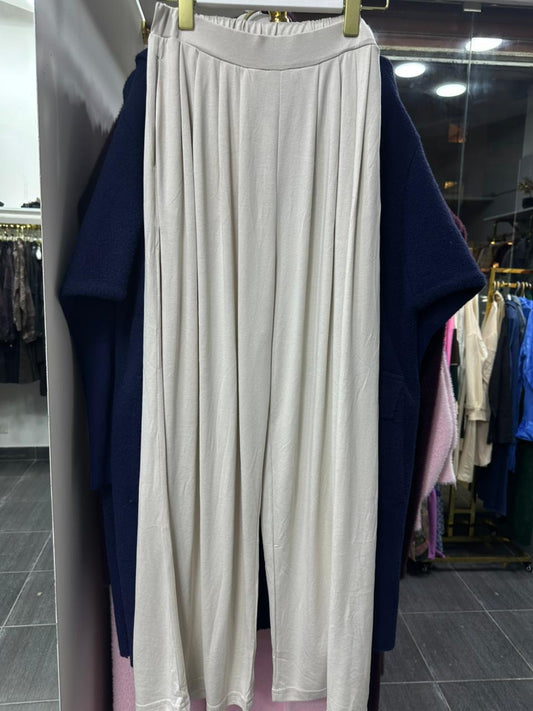 Wide-leg cotton pant